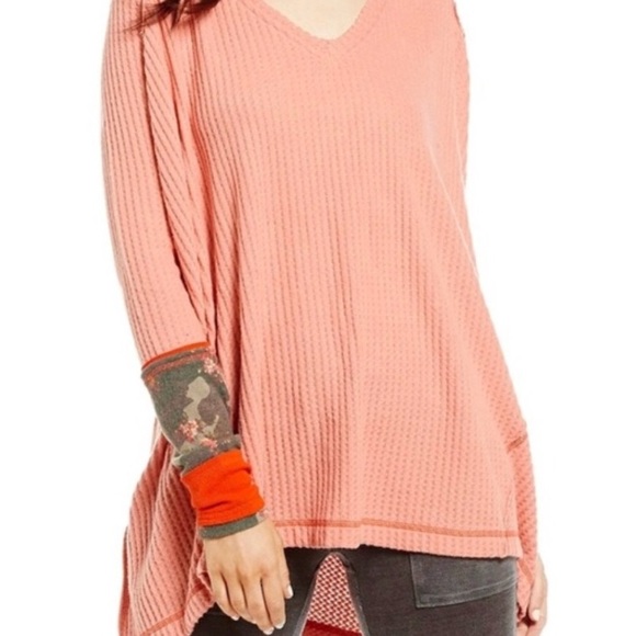 Free People Lovin Leopard Pink Thermal - Picture 2 of 8